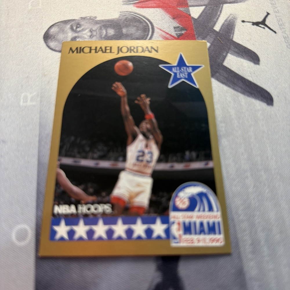 1990-91 NBA Hoops Michael Jordan All-Star Game #5 Chicago Bulls Card
